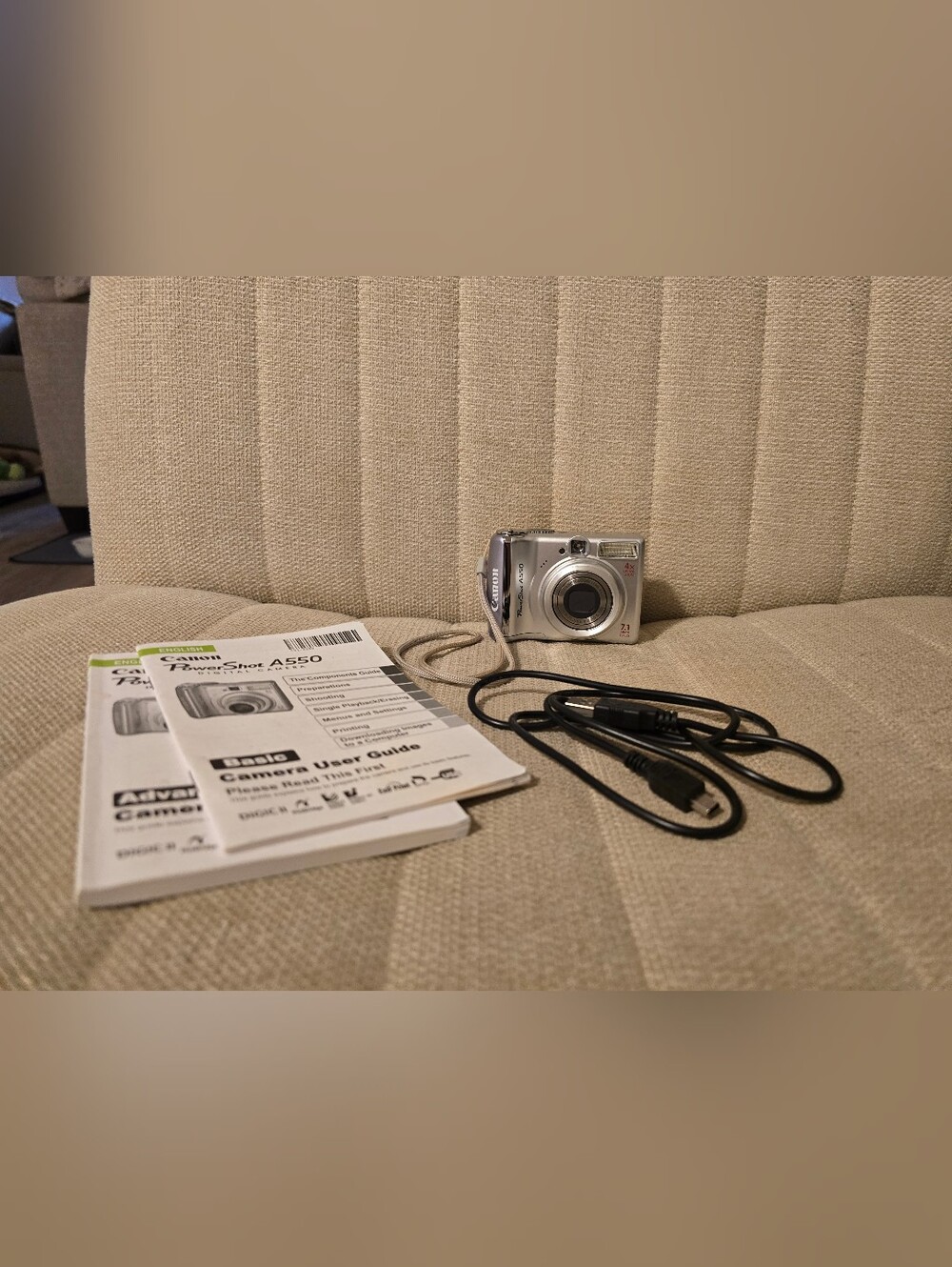Canon PowerShot A550 7.1MP Digital Camera - Silver